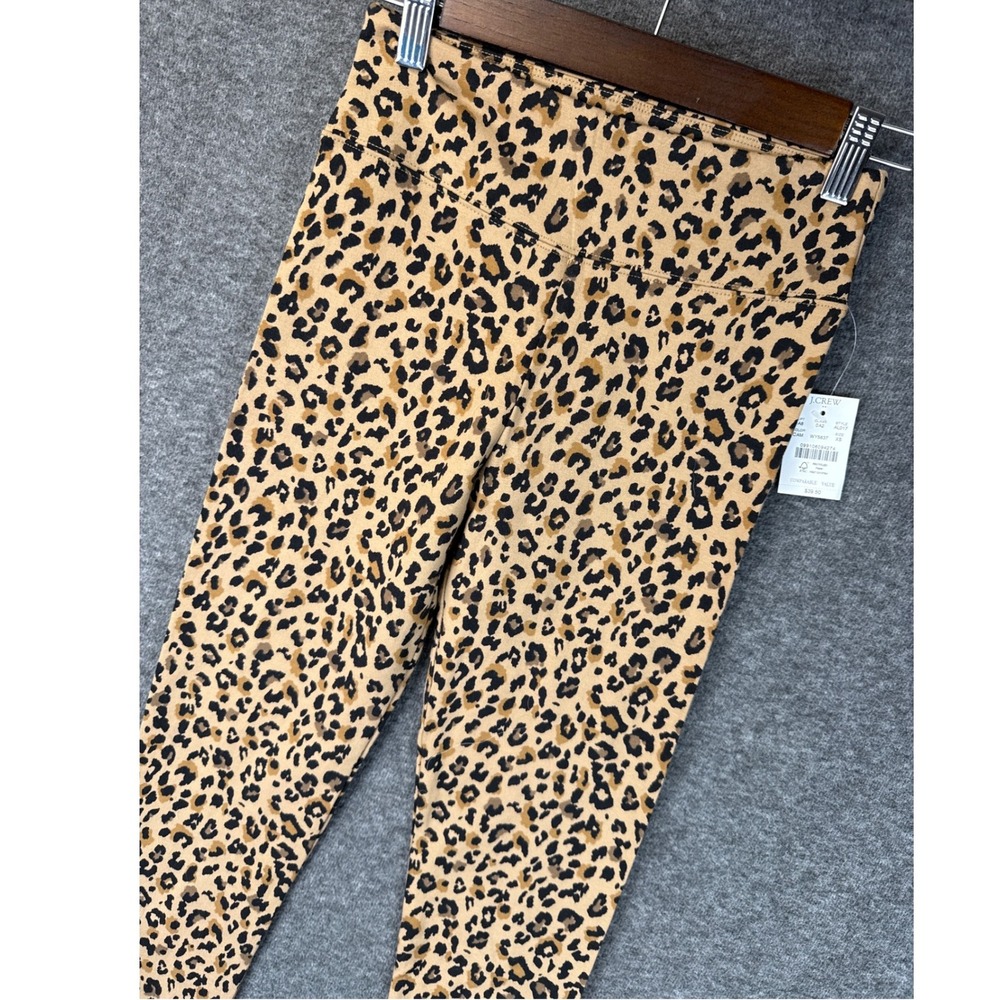 NWT J.Crew Factory Leopard Print High Waisted Cropped Leggings Office Siren XS